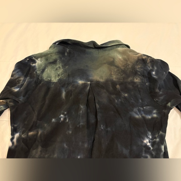 Cloth & Stone Anthropologie Tie-Dye Button Down Shirt in Black/Green/Brown - XL - Picture 10 of 16